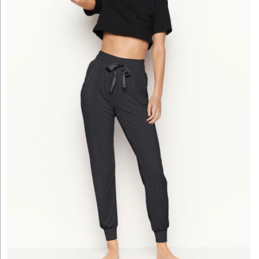 Victoria Secret blue joggers w/ Ribbon tie